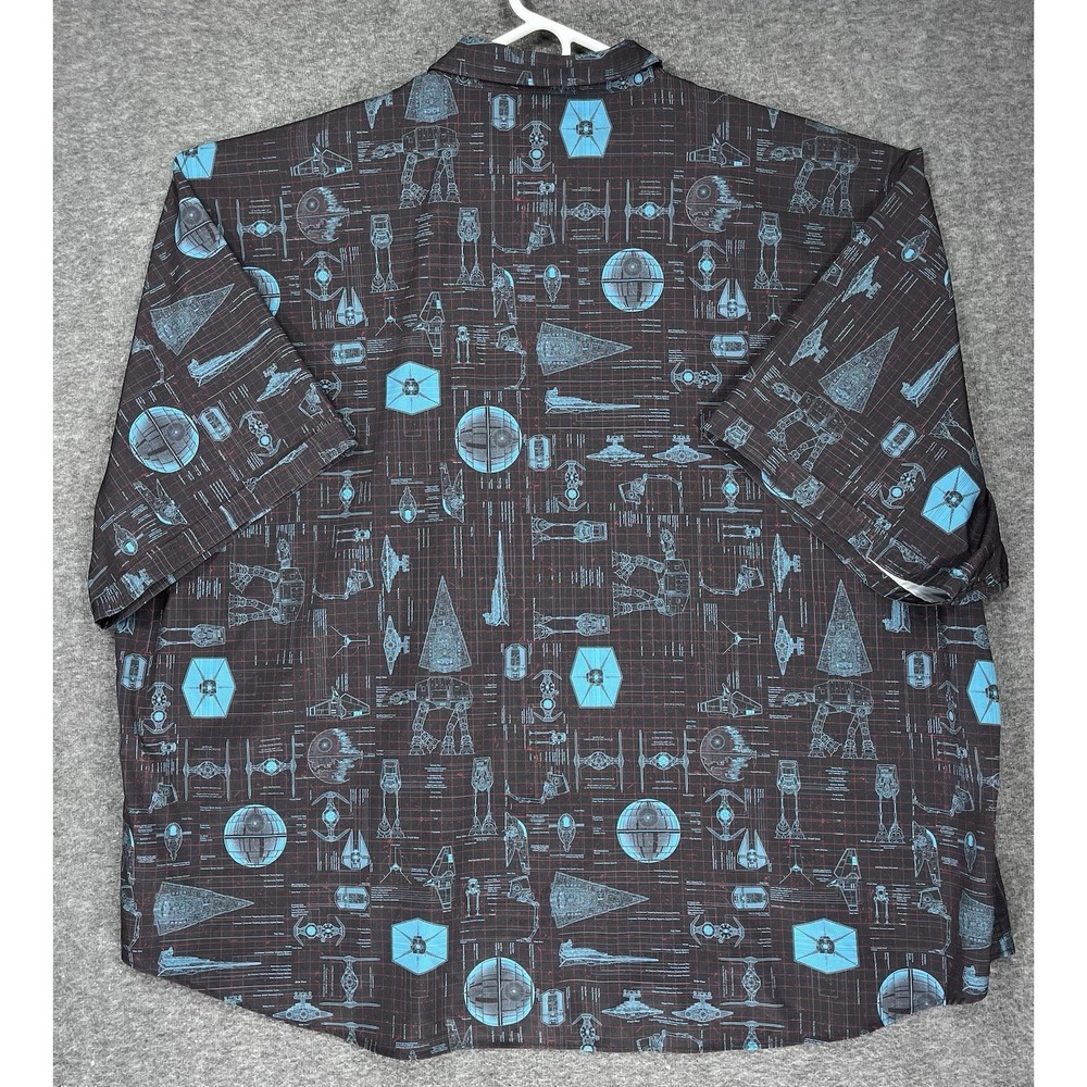 RSVLTS Star Wars shirt Men's 5XL Black Blue Quite Operational Kunuflex button up - Picture 15 of 16
